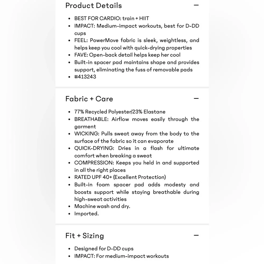 NWT Athleta Flex Space Sports Bra in Black Size L D-DD - Picture 3 of 7